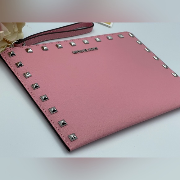 Michael Kors Jet Set Travel XL Studded Clutch Wristlet - Picture 6 of 9